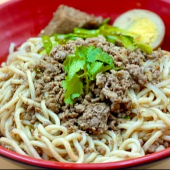 N06. Minced Pork Dry Noodle /w Eggs 臺南肉燥乾麵加蛋.